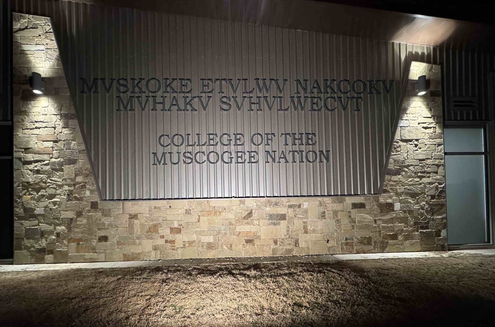 College of the Muscogee Nation — illuminated letters