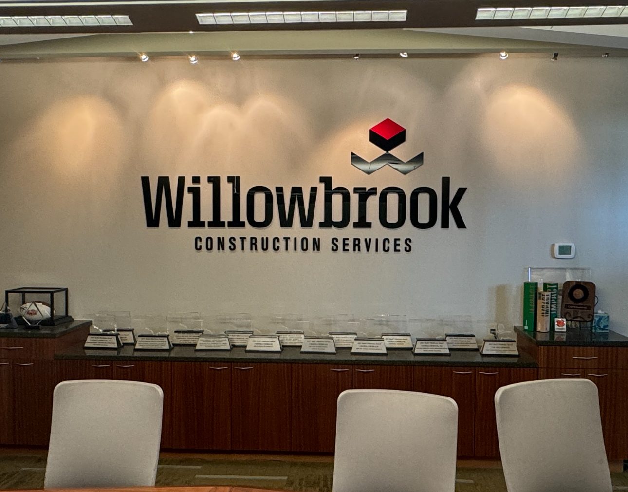 Reception wall logo