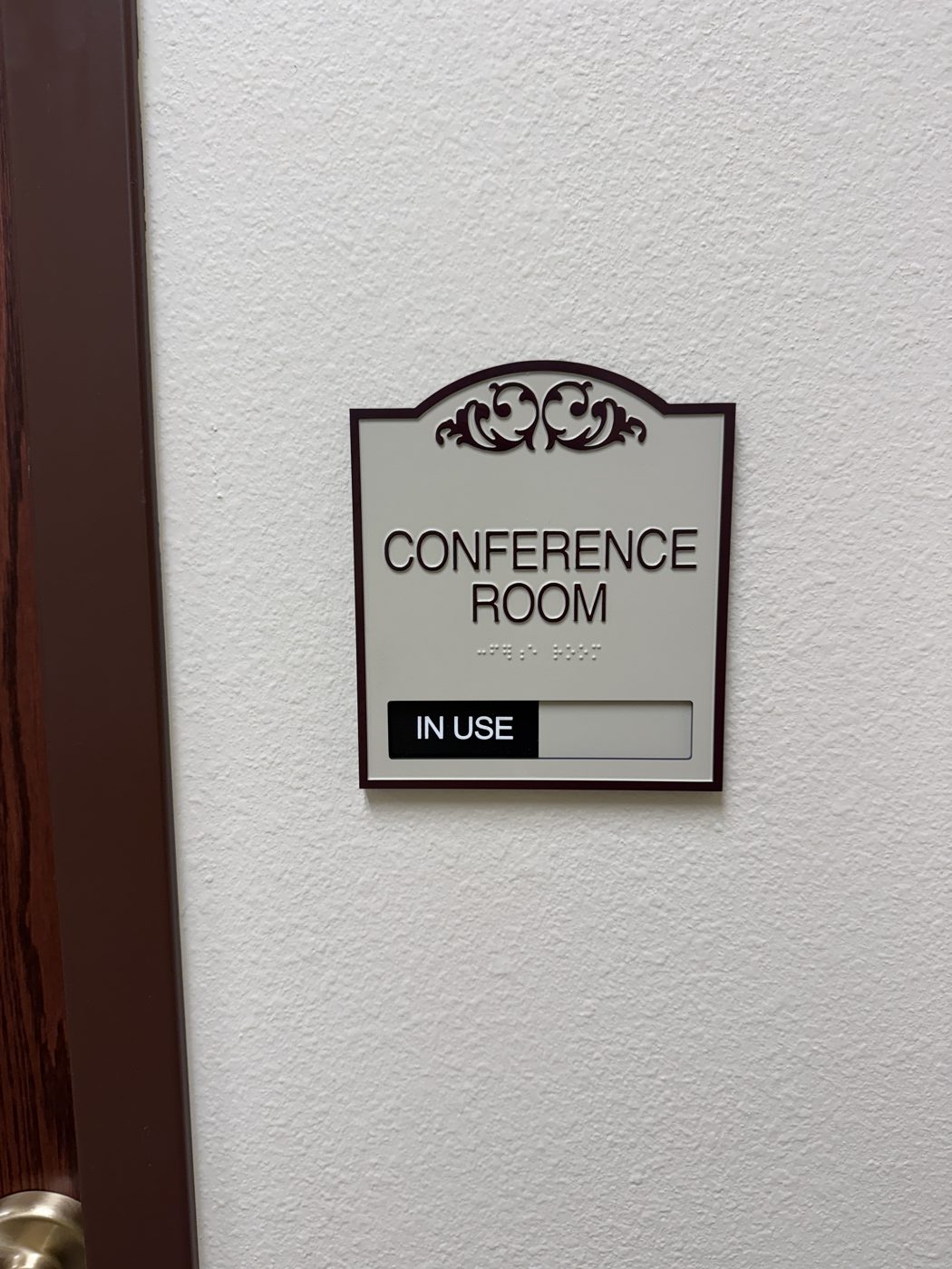 Slider sign, In Use / Vacant