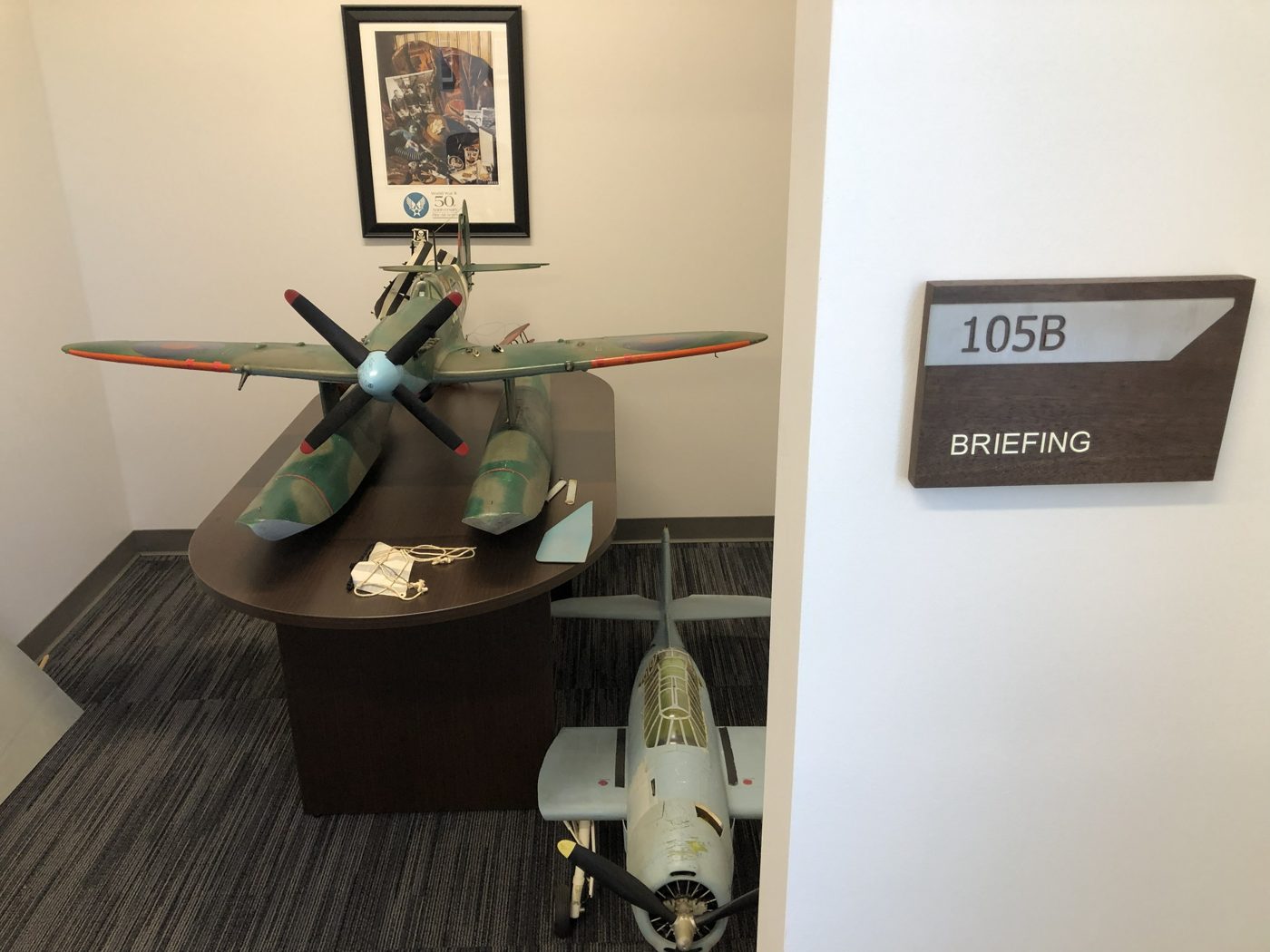 Briefing room signage