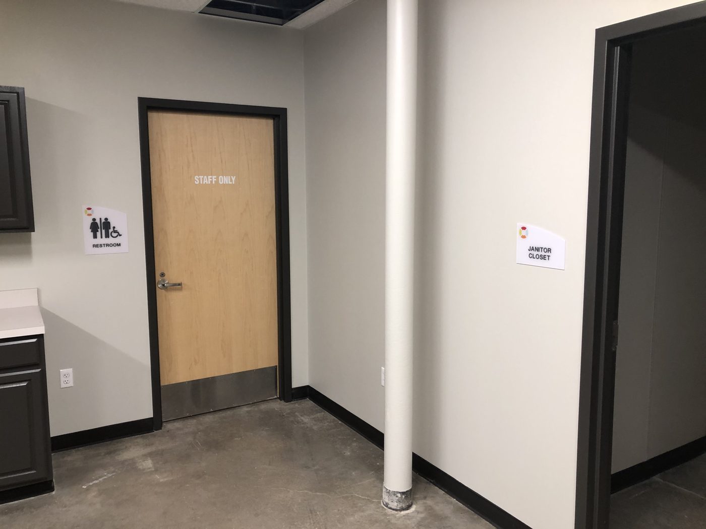 Temporary code signage for occupancy day