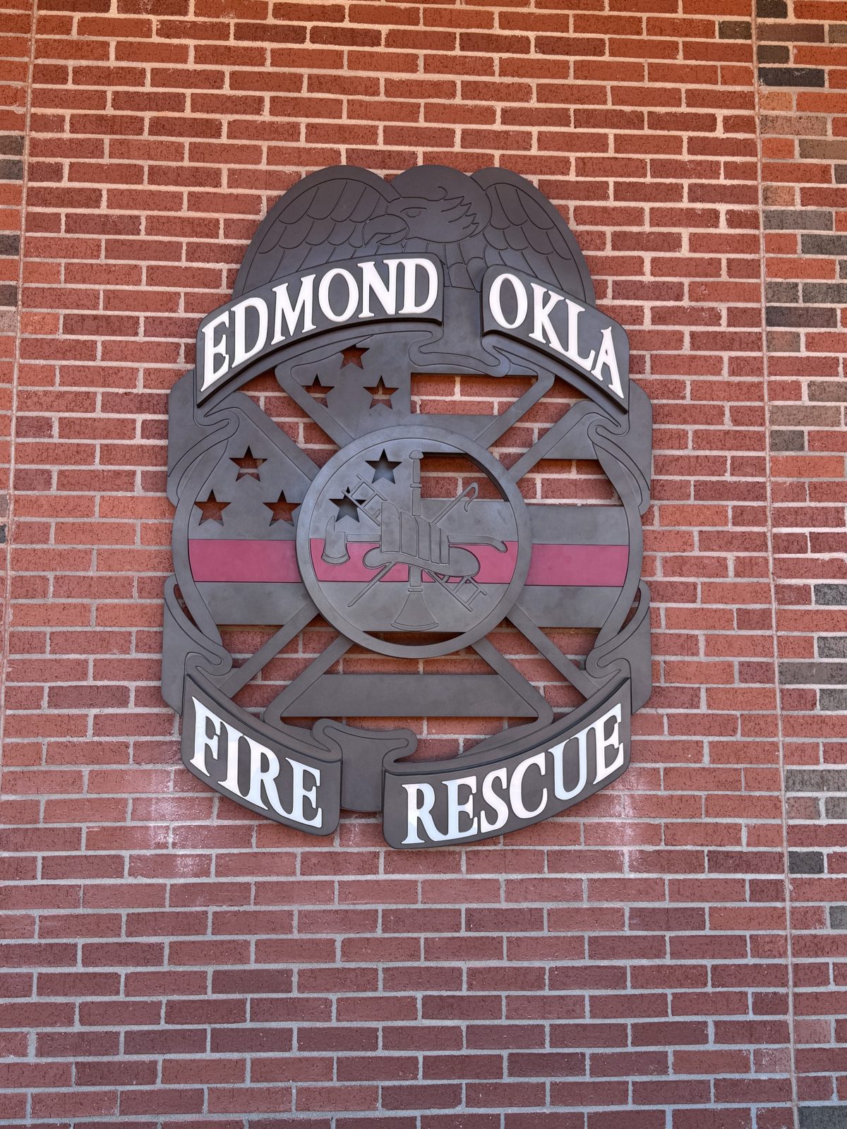 Custom metal emblem, fire rescue