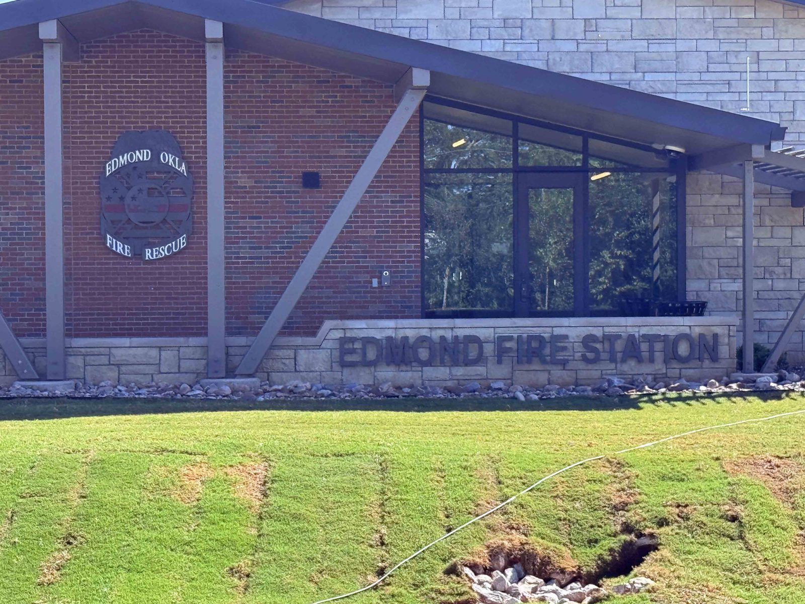 Fire station letters and crest
